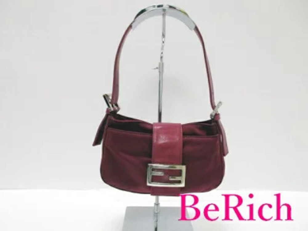 Fendi Handbag Bordeaux Purple Wine Jersey Knit Hobo Bag